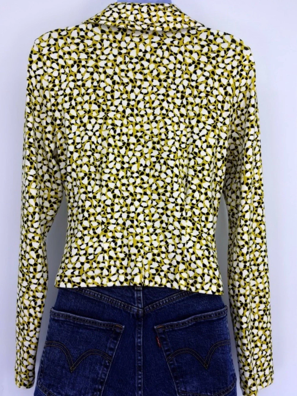 Anthropologie Maeve Ruched Collared Button-Front Long-Sleeve Shirt - Size XS - Picture 5 of 5